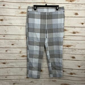 Ann Taylor Gingham Plaid Straight Leg Career Pants